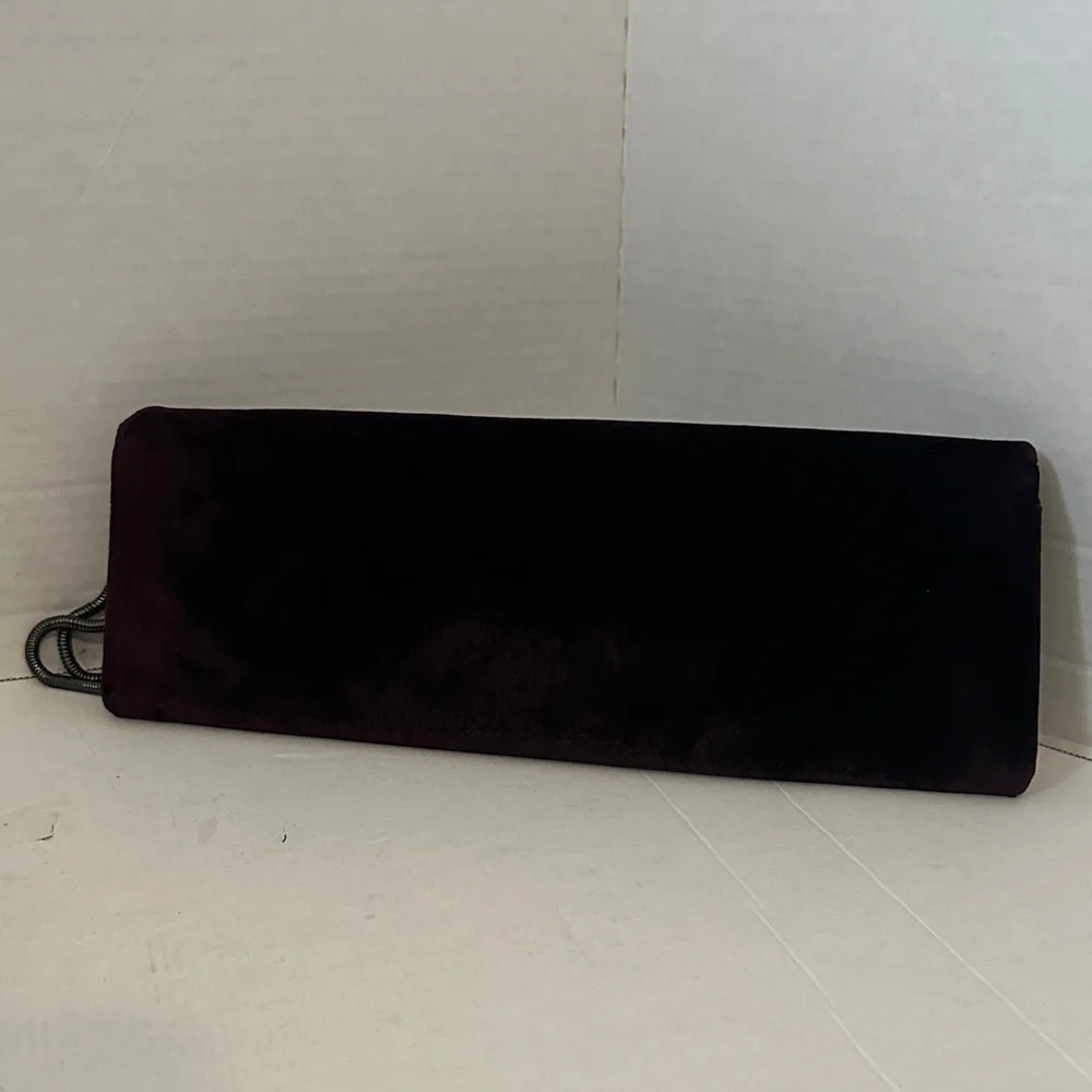 Worth NY long and skinny plum Clutch Wristlet